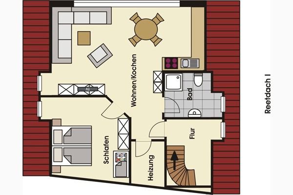 Ferienwohnung in Zingst - Ostseebrise / Reetdach 1 - Bild 9