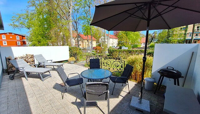 Ferienwohnung in Heringsdorf - Anna**** Whg1 Brinkmannhaus 4-Sterne - praktisch fast am Strand, Terrasse, Grill - Bild 11