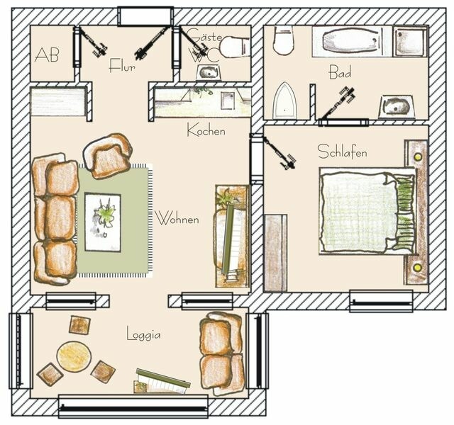 Ferienwohnung in Seebad Heringsdorf - (Brise) Villa San Marino App. 10 - Bild 11